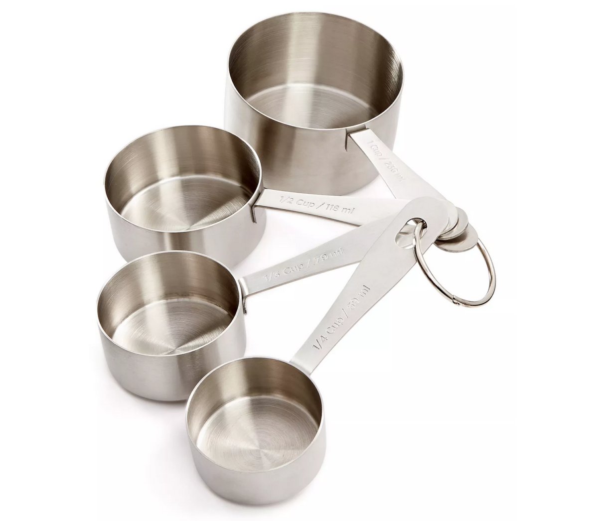 Martha Stewart Collection Stainless Steel Measuring Cups PestleHeads